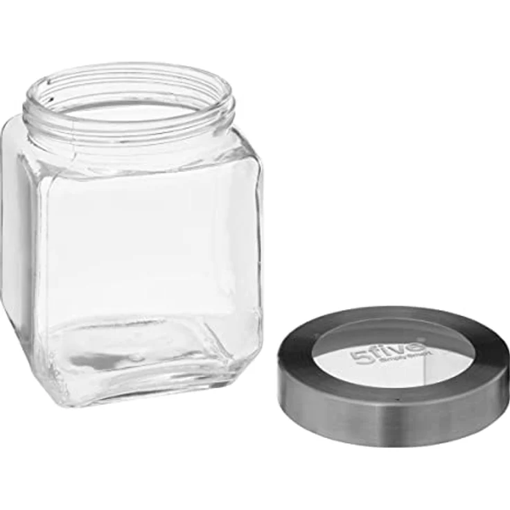5 five simply smart FIVE Glas 1,2 l, verspiegelt und transparent, Einmachglas – Bild 2