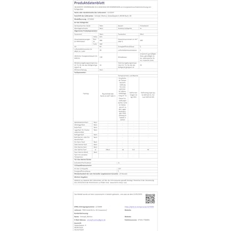 SCHOEPF GT200SC Gefriertruhe, 200 Liter, DUAL Modus, 4 Sterne Gefrierfach, 41 dB Geräuschemission, freistehend – Bild 6