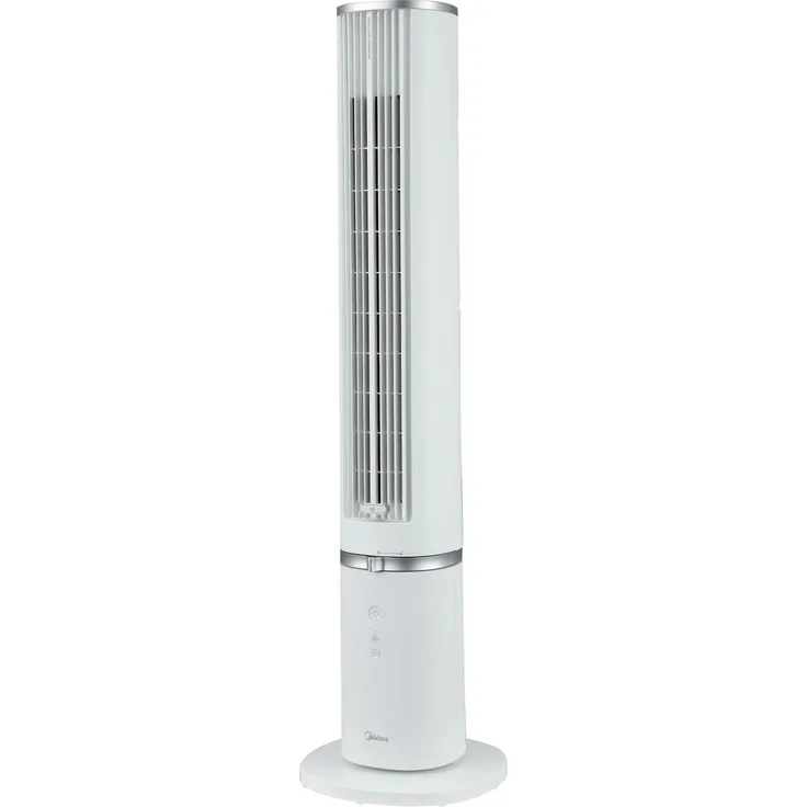 Midea Turmventilator MFZ402R0BPW, 103 cm, leistungsstark mit 3 Geschwindigkeitsstufen, Fernbedienung, Aromadiffusor und abnehmbarem Design, weiß