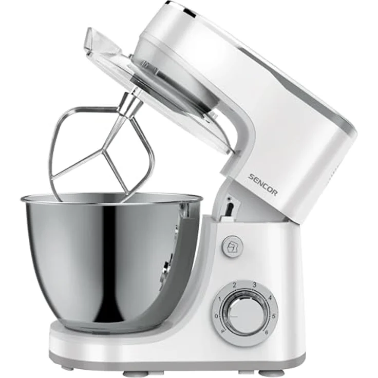 SENCOR Konditorroboter STM 3630WH, Küchenmaschine in Weiß mit vielseitigen Backfunktionen – Bild 3