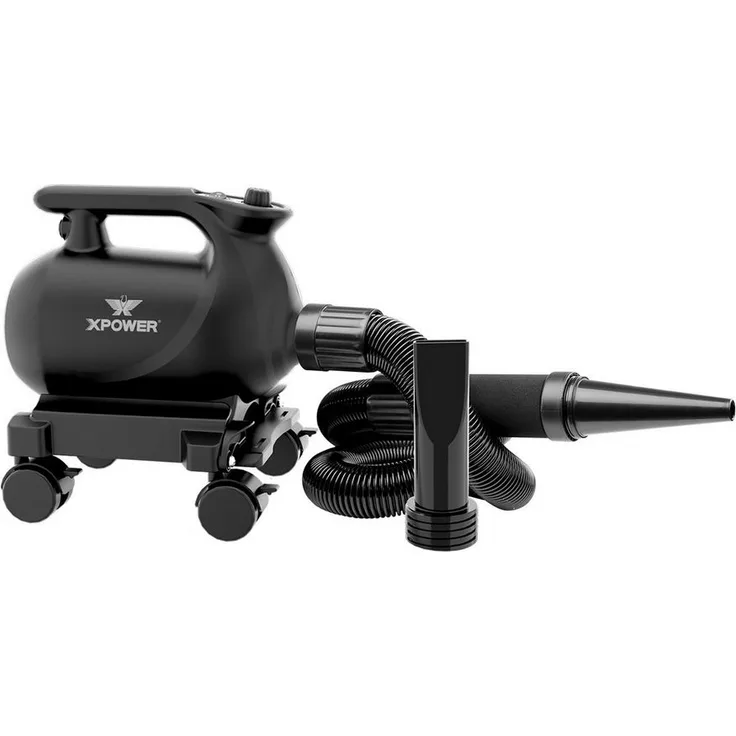 XPOWER A-12, Handstaubsauger Autotrockner mit 1600 W, flexibler 16ft Schlauch und mobilen Lenkrollen, hitzebeständig