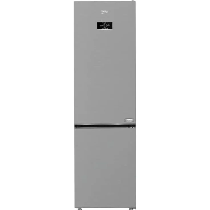 Beko B5RCNA406HXB1 bPRO 500 freistehende Kühl-/Gefrierkombination, großer Kühlschrank, 355 l, NoFrost, Smooth Fit: 90 Grad Türöffnung, 3 Gefrierschubladen, HarvestFresh, AeroFlow, Edelstahl-Look – Bild 1