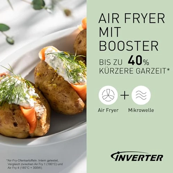 Panasonic NN-CT57RMEPG Mikrowelle Silber, 1000W, Grillfunktion, Heißluft-Funktion, digitaler Timer, LCD-Display, 34-cm-Drehteller – Bild 7