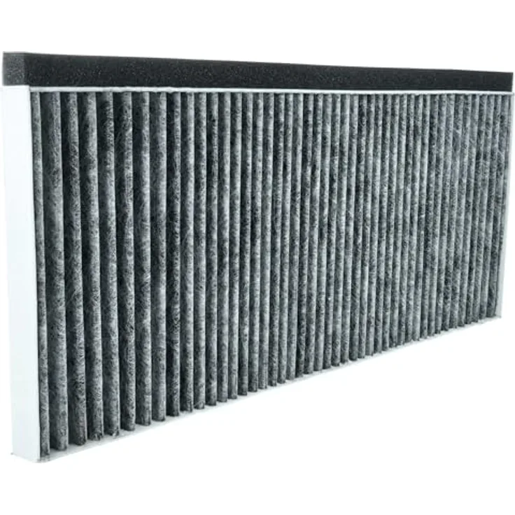 vhbw Aktivkohlefilter kompatibel mit Bosch DFL064A52, DFL063W55, DFL064A50, DFL063W50, DFL063W56, 45,5 x 20,0 x 2,3 cm, schwarz, für effektivere Umluft und Geruchsminimierung
