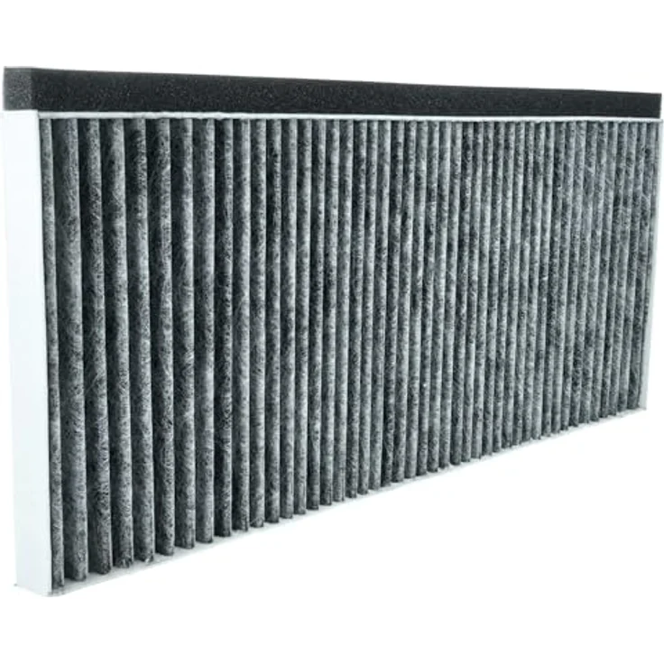 vhbw Aktivkohlefilter kompatibel mit Bosch DFL064A52, DFL063W55, DFL064A50, DFL063W50, DFL063W56, 45,5 x 20,0 x 2,3 cm, schwarz, für effektivere Umluft und Geruchsminimierung – Bild 1