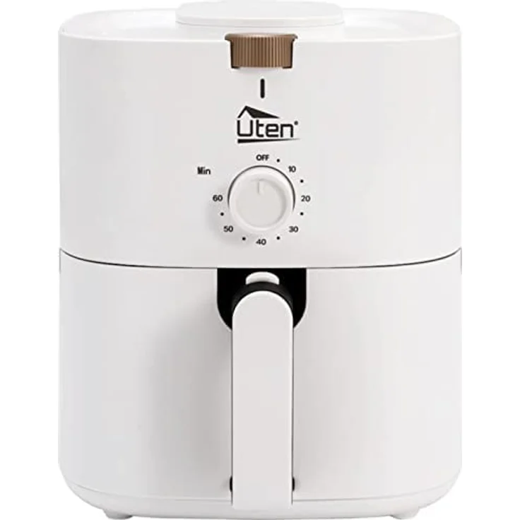 Heißluftfritteuse, 4L Air fryer XL Heissluftfriteuse für 2-6 Personen,1500W Friteuse mit Vorheizen & Warmhalten, ohne Öl und Fett, Antihaftkorb,32 Rezepte, Weiß – Bild 1