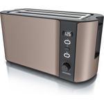 Arendo Frukost Langschlitz-Toaster, 4 Scheiben, 1500 W, mit Display, blau