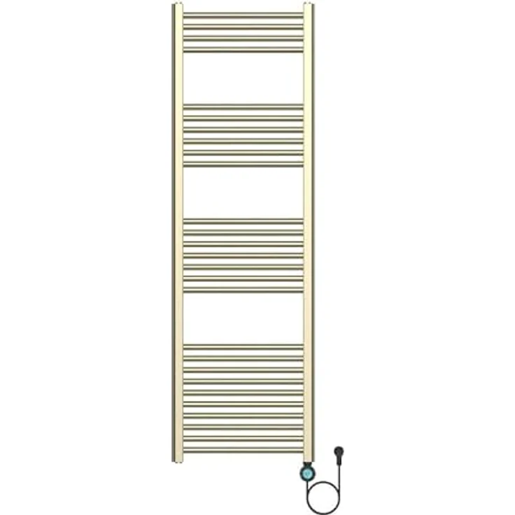 Belvit Elektrischer Badheizkörper 1600x500 mm, Gold Gebürstet, 700 W mit WiFi Thermostat und Smart Heizmodi – Bild 1