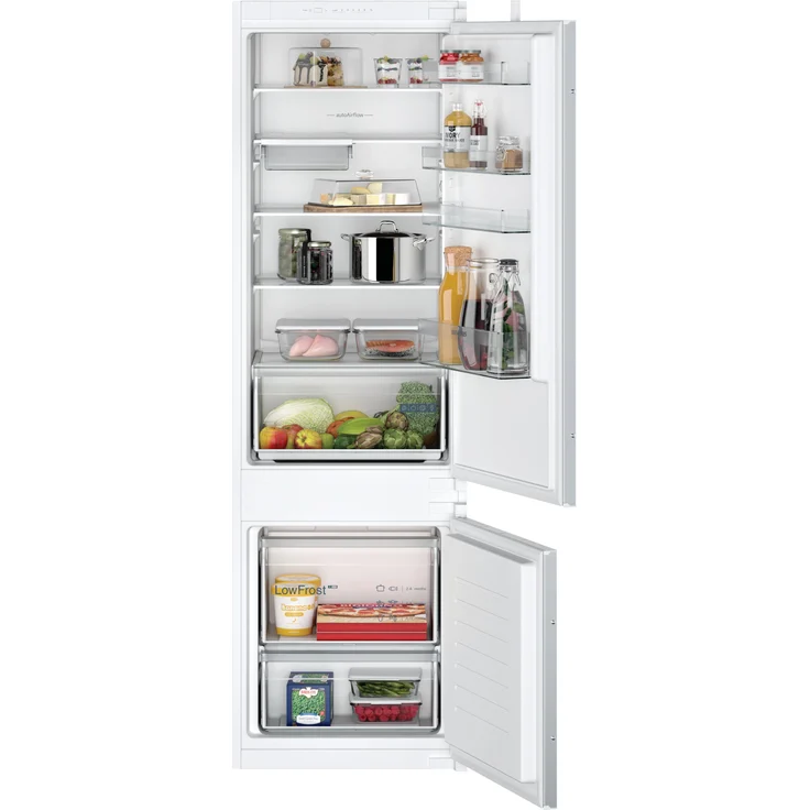 Siemens KI87V5SE0, iQ100 Einbau-Kühl-Gefrier-Kombination mit 270 l Nutzinhalt, Energieeffizienzklasse E, Schleppscharnier, 177.2 x 54.1 cm – Bild 1