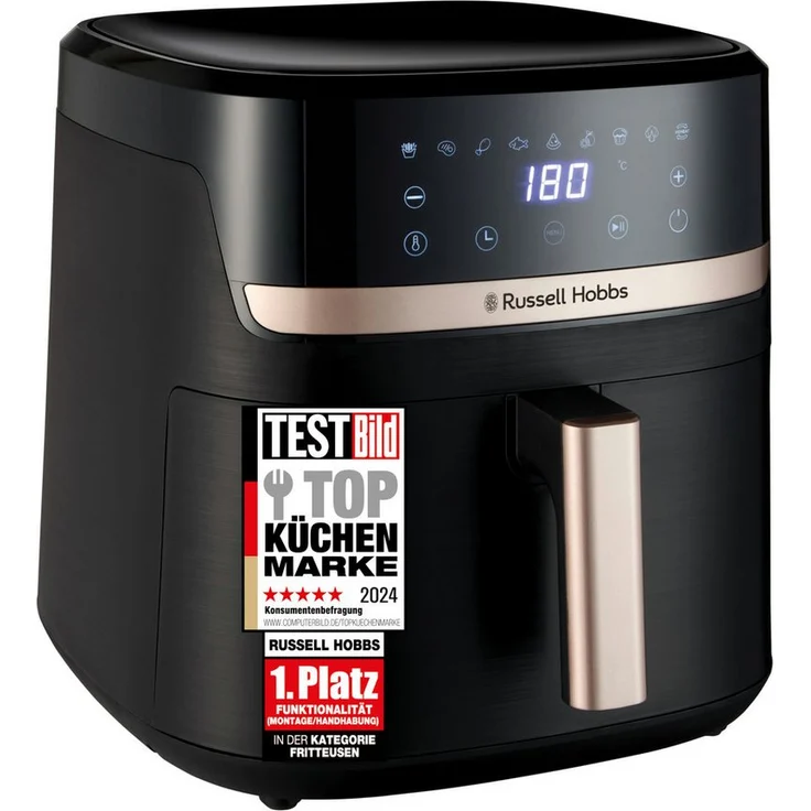 RUSSELL HOBBS Satisfry Heißluftfritteuse XXL 8,3L, 1800 W, digitale Touchscreen-Bedienung, schwarz-silber