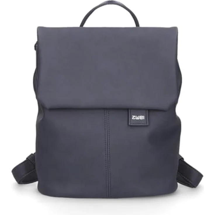 Zwei Mademoiselle.M City Rucksack, 29 cm, in blau, 100% Polyurethan, 24 cm x 13 cm – Bild 3