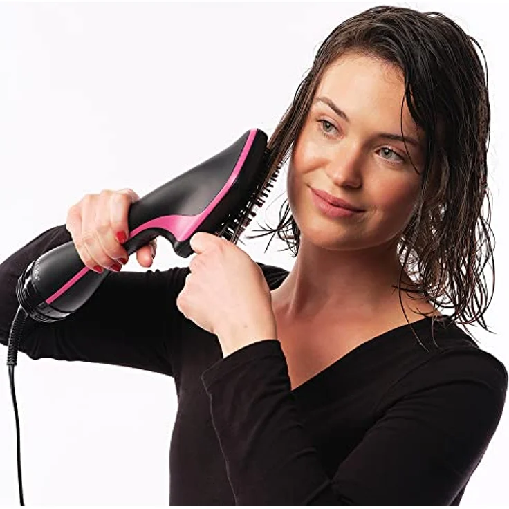 Revlon RVDR5212 Glättbürste, Ionen-Technologie, 800 Watt, 2 Temperaturstufen, Kaltstufe, schwarz – Bild 4