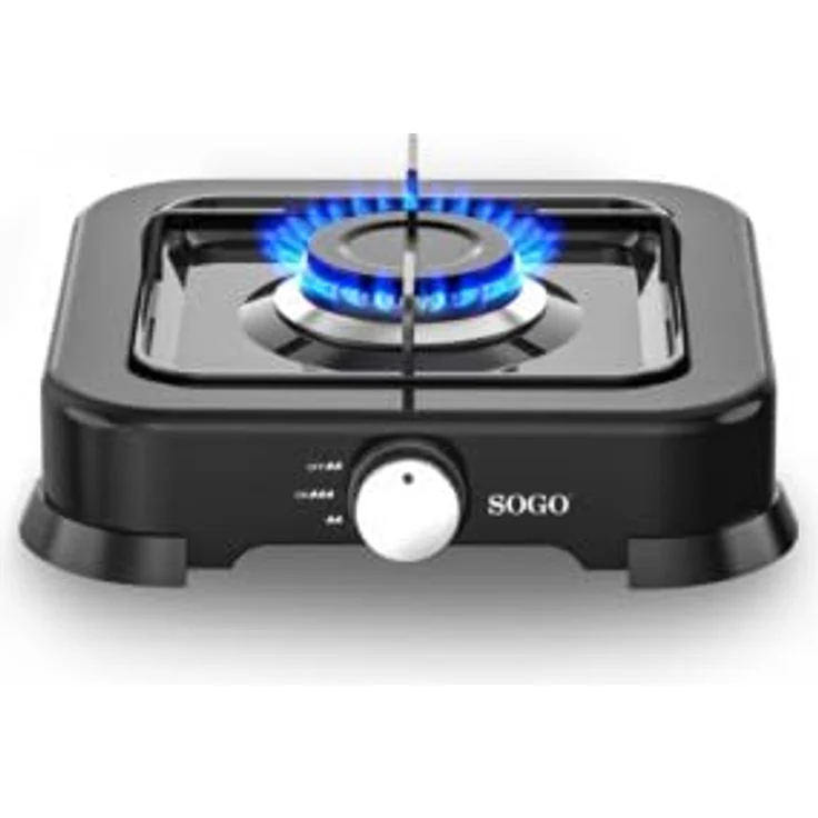 Sogo COC-SS-10233, Gaskochfeld mit 2200 Watt Leistung, schwarz – Bild 2