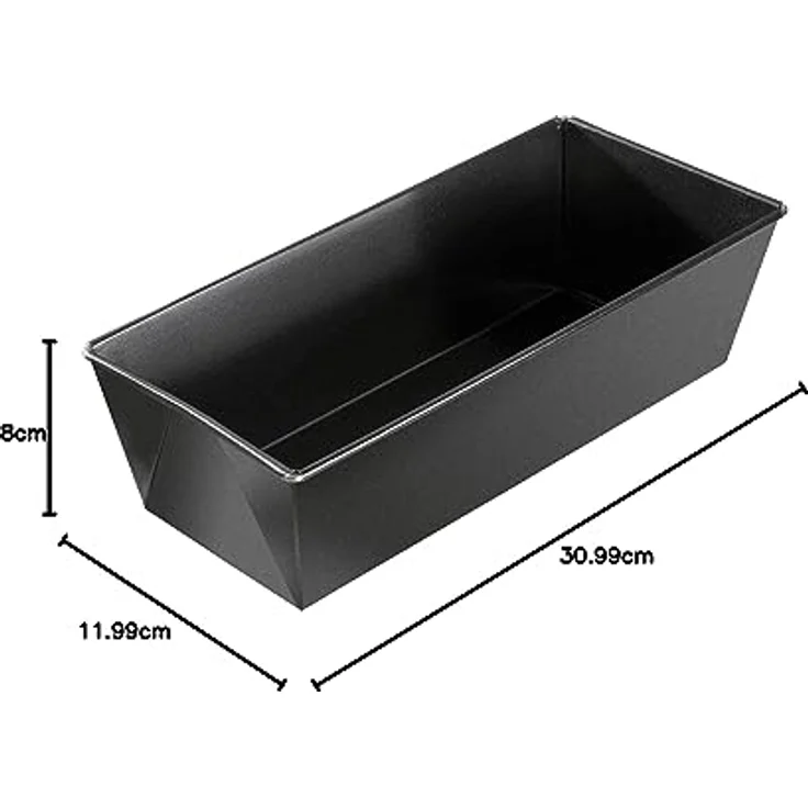 Dr. Oetker Kastenform 30 cm, Königskuchenform mit Antihaftbeschichtung, hochwertige Form, eckige Kuchenform (Farbe: schwarz), Menge: 1 Stück – Bild 3