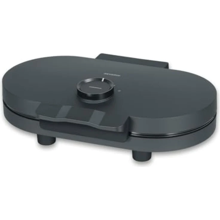 SEVERIN Duo-Waffeleisen Black Line WA 2118, Doppelwaffeleisen mit 1.200 W, PFAS-freier Beschichtung, kompaktes Design, schwarz – Bild 1