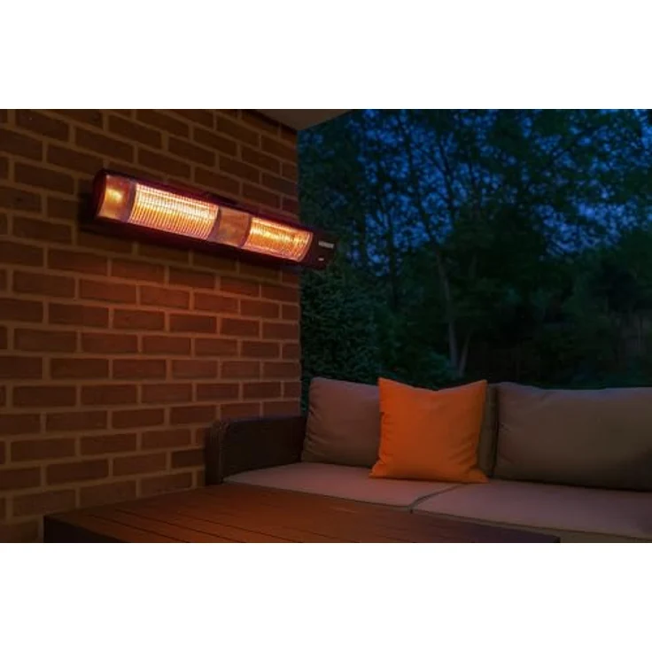 Aktobis Wand-Heizstrahler, Balkonheizer, Zeltheizer WDH-300WS (Schwarzmetallic + bis 3.000 Watt + Geringe Blendwirkung), Heizstrahler – Bild 4