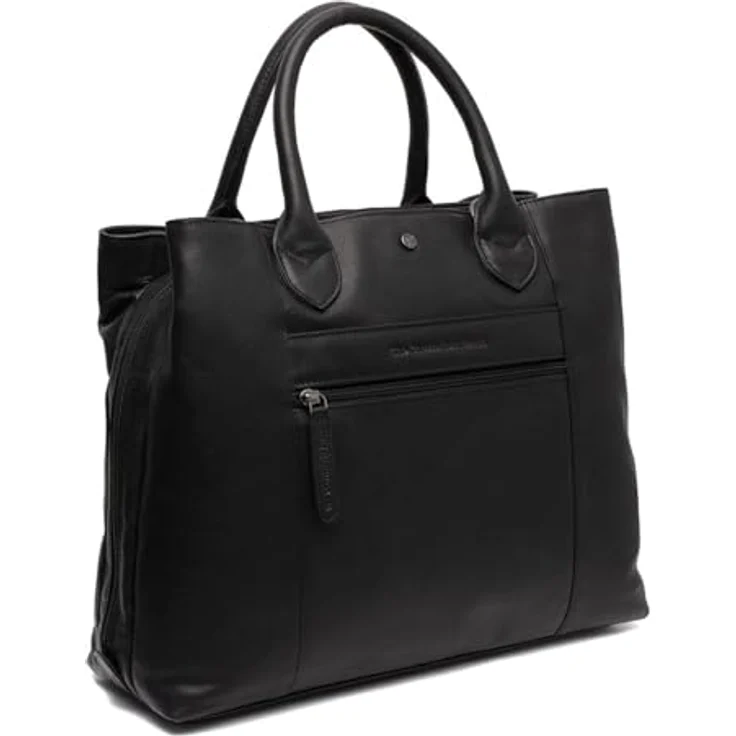 The Chesterfield Brand Passau Shopper, Handtasche aus gewachstem Rindleder, schwarz, 35 x 11 x 31 cm – Bild 2