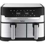 TEFAL EY905D Dual Easy Fry & Grill Heißluftfritteuse 2700 Watt Edelstahl/Schwarz