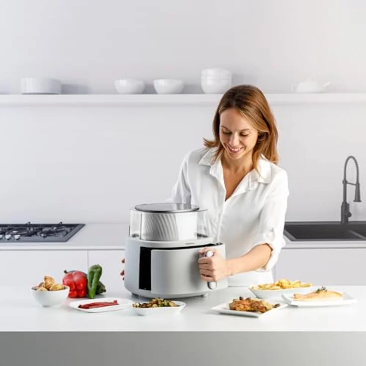 Taurus Fritteuse Airfryer Heißluftfritteuse Taurus EST9739900L Grau 1550 W – Bild 7