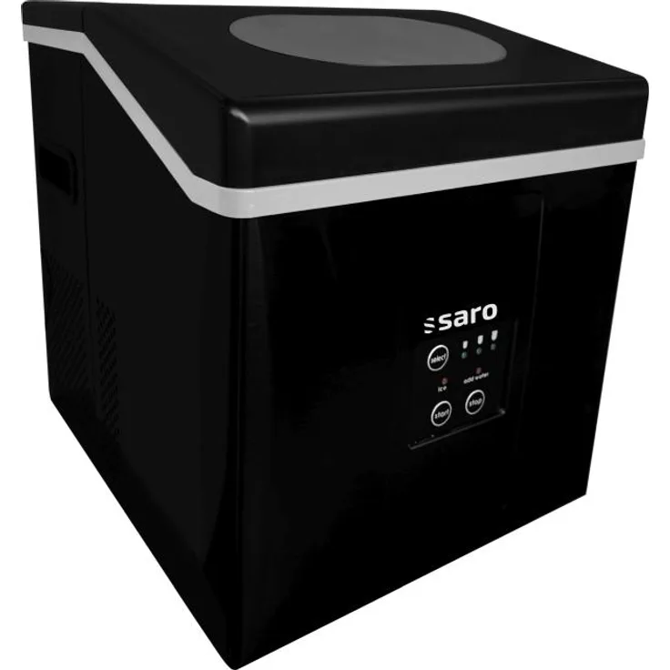 SARO Eiswürfelbereiter Modell EB 15 S PRO, Edelstahlgehäuse, 15 kg Eisproduktion/24h, drei Eishohlkegel-Größen