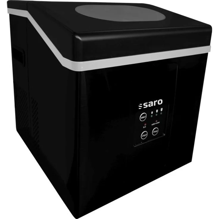 SARO Eiswürfelbereiter Modell EB 15 S PRO, Edelstahlgehäuse, 15 kg Eisproduktion/24h, drei Eishohlkegel-Größen
