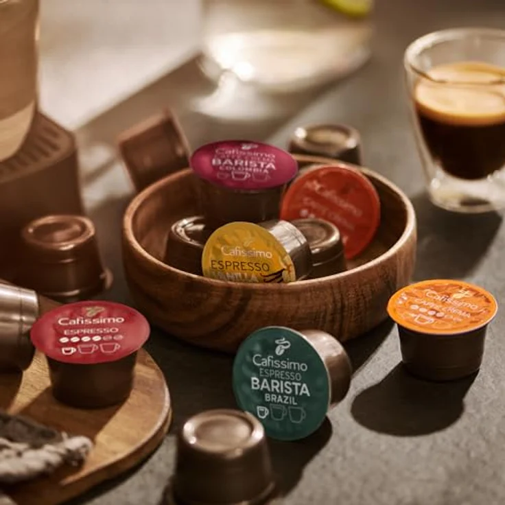 Tchibo Cafissimo „Pure plus“ Kapselmaschine, Drei-Druck-Brühsystem für Caffè Crema, Kaffee und Espresso, kompakte Bauweise in Rot – Bild 6