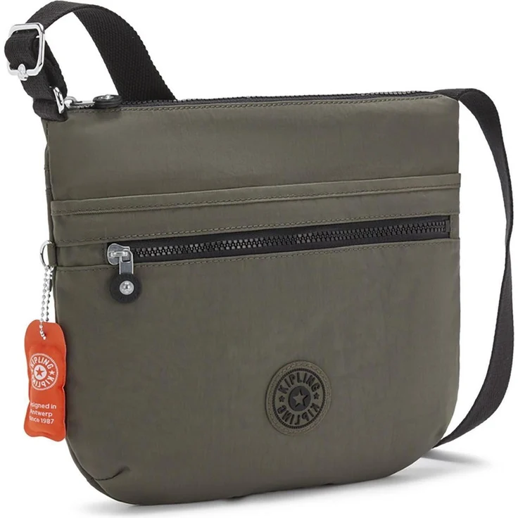 Kipling Basic Arto Umhängetasche, 29 cm, praktische Handtasche aus robustem Material, Grün – Bild 1