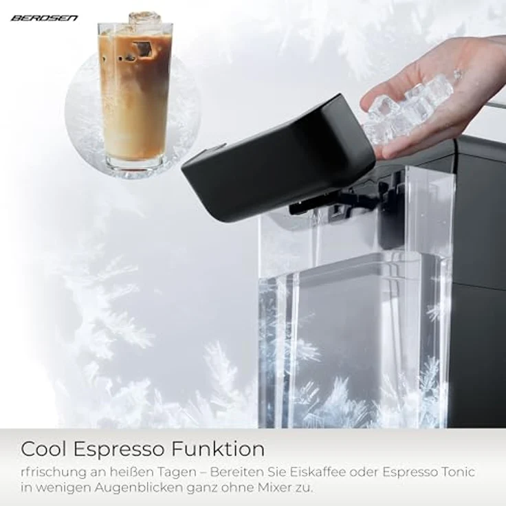 Berdsen BD-771, Kanne Kaffeemaschine 20 bar mit Milchaufschäumer, schwarz – Bild 4