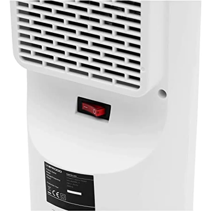 Uniprodo Keramikheizlüfter Elektro-Heizlüfter Heizstrahler Elektroheizer 1200/2000 W schwenkbar, 2000 W, weiß – Bild 3