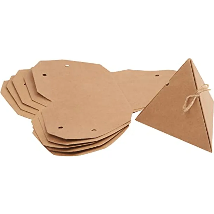 VBS Kraftkarton Geschenkbox Pyramide 6 Stück 12,5cm Schachtel