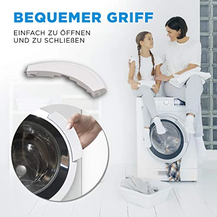 VIOKS Türgriff 200x47x18mm Weiß Ersatz für Bosch Waschmaschine Griff 00266751 Siemens Handgriff - Balay Bosch Siemens Waschmaschine Ersatzteile – Bild 3