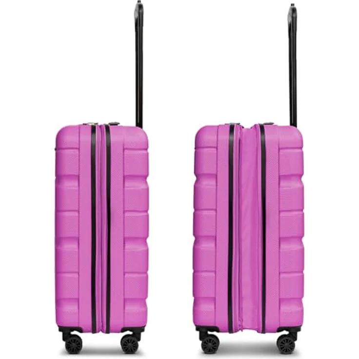 Franky Munich 4.0 Kabinentrolley S 53 cm, 4 Rollen, Dehnfalte, 100% ABS, rosa – Bild 3
