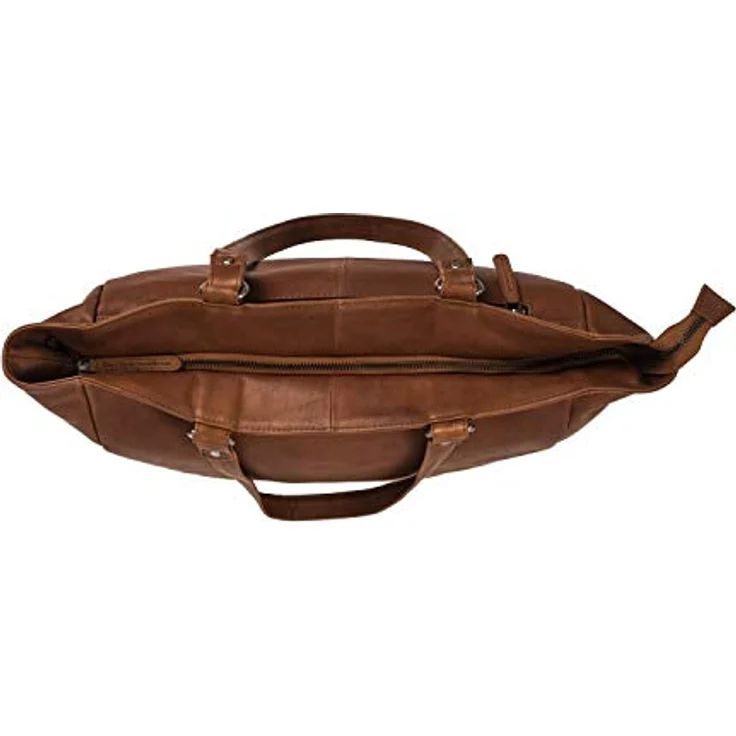 The Chesterfield Brand Shopper Berlin, businesstauglicher Einkaufstasche aus gewachstem Rindleder, hellbraun, 37 x 14 x 37 cm – Bild 3