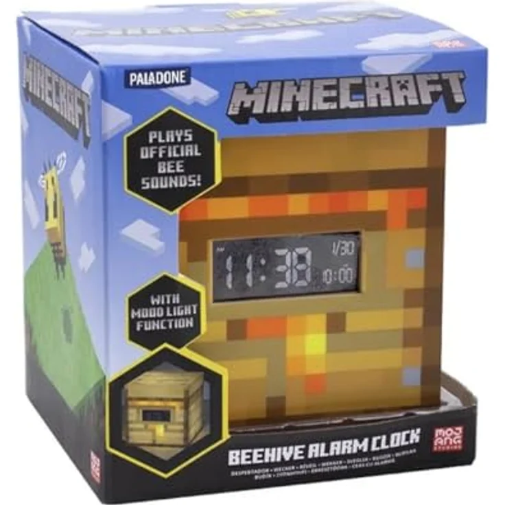 Paladone Products Bee Hive Wecker, offiziell lizenzierter Wecker mit Bienengeräuschen und Stimmungslichtfunktion, in Geschenkbox mit Micro-USB-Kabel – Bild 2