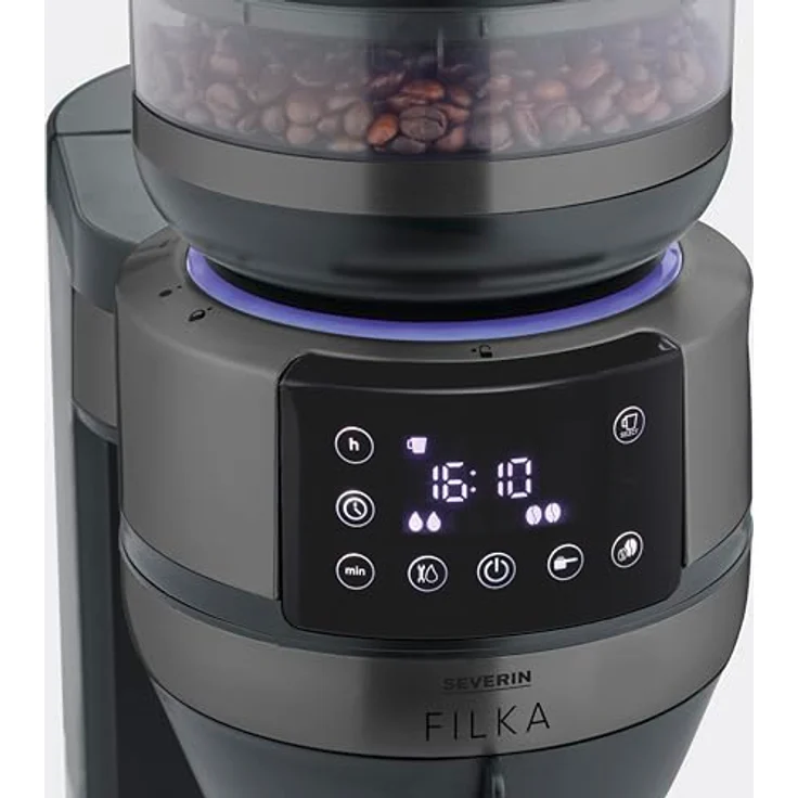 Severin KA4849, Filterkaffeemaschine, Schwarz, mit Vollautomatischer „Cup Control“ und Goldton-Filter – Bild 6