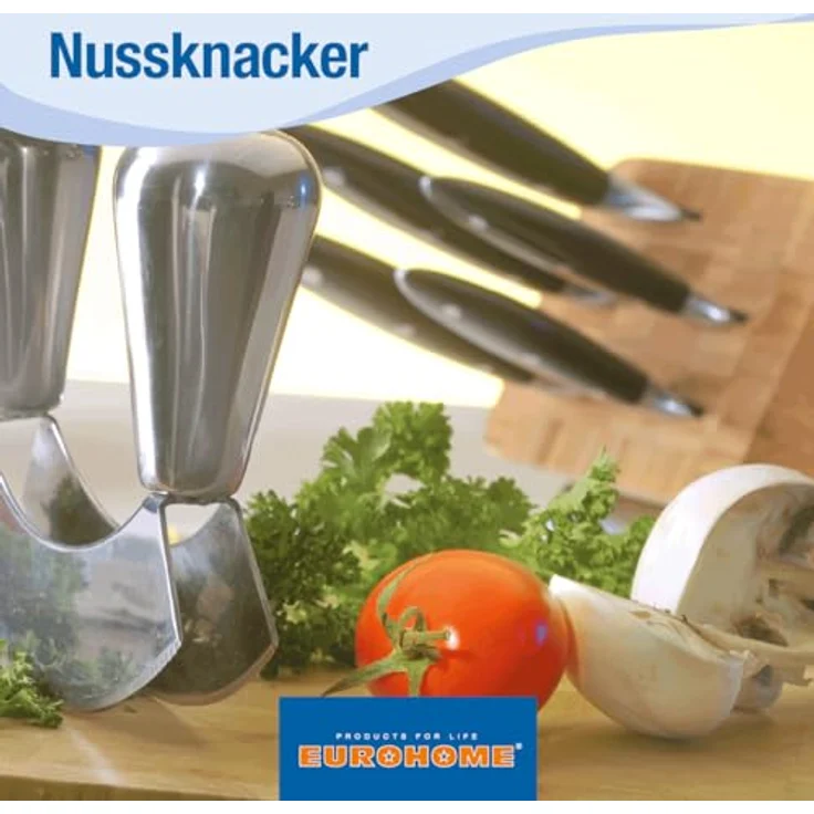 EUROHOME Nussknacker mit hochwertiger Beschichtung - Walnussknacker für alle Nussorten - Stabiler Haselnussknacker 15,5 cm für leichtes Knacken - Schalenknacker Walnüsse für die Küche – Bild 4