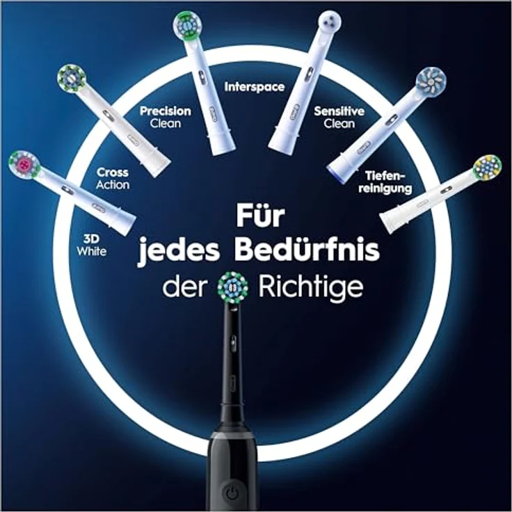 Oral-B Pro 3 3000 Sensitive Clean Black Elektrische Zahnbürste, 2 Aufsteckbürsten – Bild 5