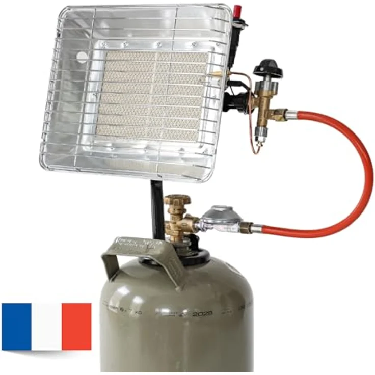 ROTHENBERGER Industrial Flaschenheizstrahler Piezo Version Frankreich, 4200 Watt Heizlüfter für mobile Beheizung und Trocknung, robust für gut belüftete Räume – Bild 1