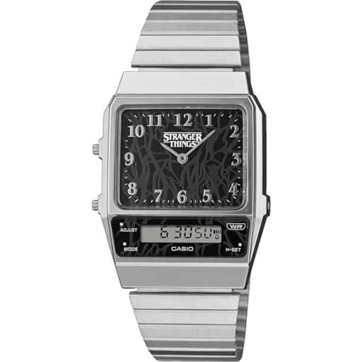 Casio Edgy Armbanduhr AnaDigi Stranger Things AQ-800EST-1AER, limitierte Edition mit thematischer Verpackung und Demogorgon-Motiv – Bild 1