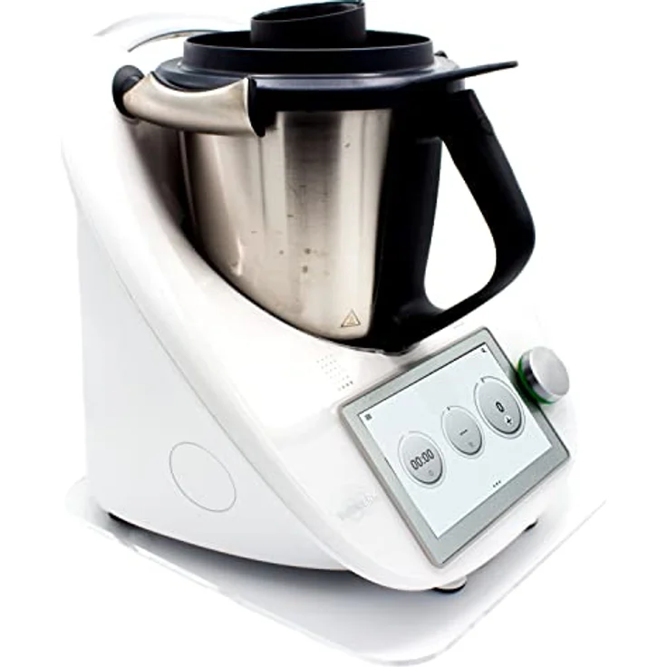 Gleitbrett aus Acryl | transparent | 33x28cm für Thermomix TM5 TM6 TM31 und vielen weiteren Küchengeräten | mit hochwertigen Teflongleitern für müheloses Verschieben | Made in Germany – Bild 4