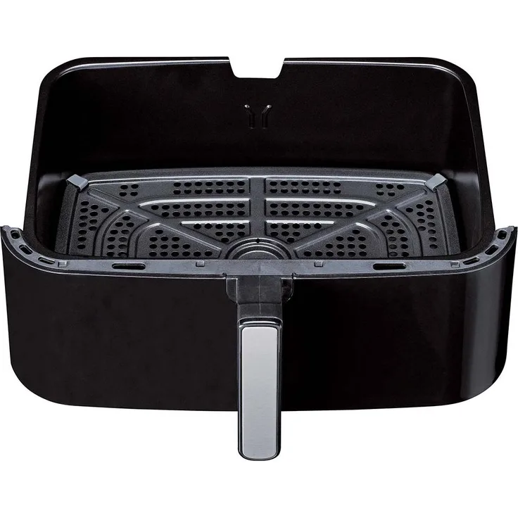Gastronoma 18290009 Airfryer Korb 10L, PFAS-frei mit Grillrost, passend für 18290003 und 18290006, Schwarz