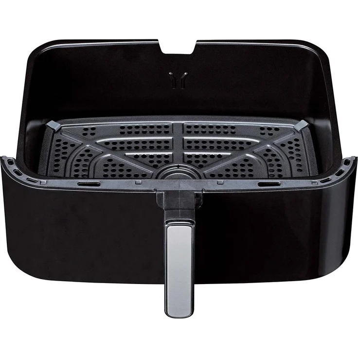 Gastronoma 18290009 Airfryer Korb 10L, PFAS-frei mit Grillrost, passend für 18290003 und 18290006, Schwarz