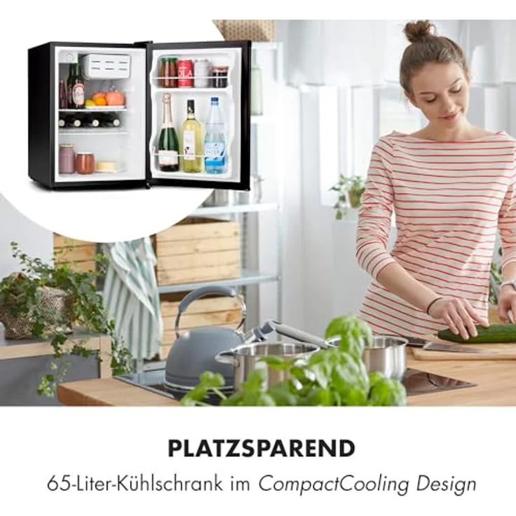 Klarstein Mini-Kühlschrank Skincare Fridge, 65L, leise, 0-10°C, für Getränke und Kosmetik – Bild 2