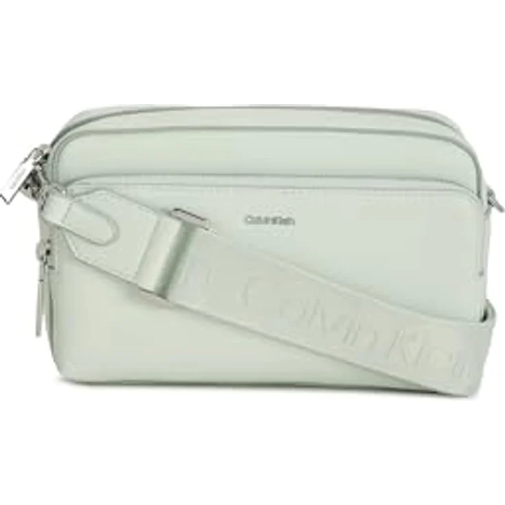 Calvin Klein CK Must Umhängetasche, 22 cm, milky green, 100% Polyester – Bild 1