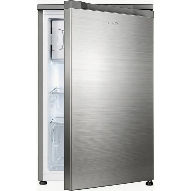CHiQ KMRF110SD Table Top Kühlschrank, 107L, EEK C, 37dB, integriertes Gefrierfach, schnelle Kühlung, Auto Drain, 84.5 cm hoch, 54.9 cm breit