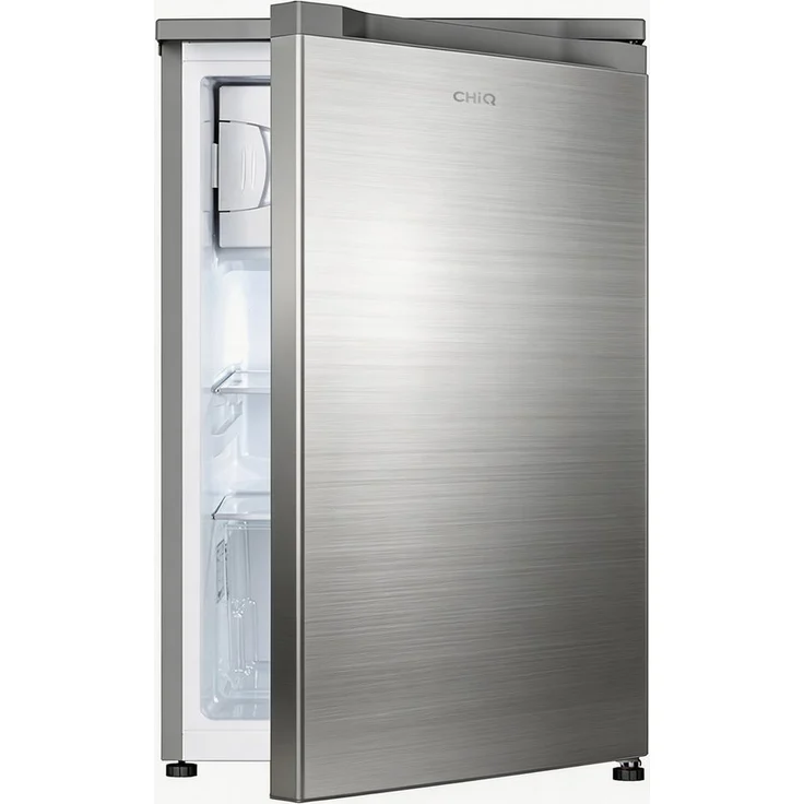 CHiQ KMRF110SD Table Top Kühlschrank, 107L, EEK C, 37dB, integriertes Gefrierfach, schnelle Kühlung, Auto Drain, 84.5 cm hoch, 54.9 cm breit