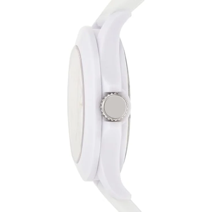 SKECHERS Damen Analog Quartz Uhr SR6080, 40 mm Gehäuse, weißes Zifferblatt, wasserdicht bis 50 m, Silikongurt – Bild 2