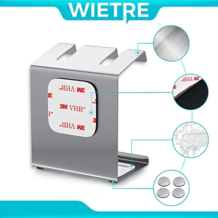WIETRE 2er Edelstahl Aufsteckbürsten-Halter für Oral-B, iO, Philips – Bild 4