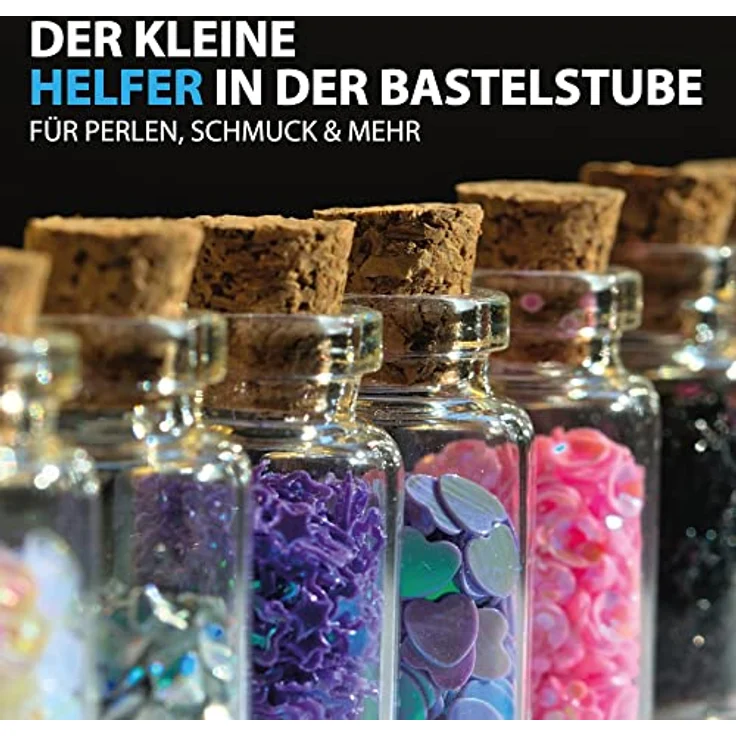 Bestlivings Vorratsglas Fläschchen Mix, Glas, (2cm x 5cm, 12-tlg., 10ml), für Hochzeit - Mini Glasfläschchen mit Korken – Bild 4
