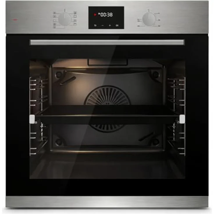 Böhme Einbaubackofen HB60F78PPX, Edelstahl mit Heißluft, 78L, versenkbare Knebel, Timer & Gasline Gaskochfeld 60 cm, 4 Brenner, LPG & Erdgas – Bild 2